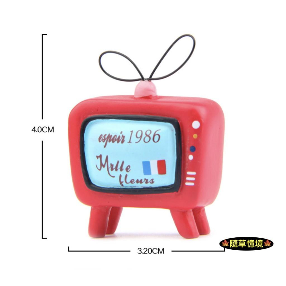 （高品質樹脂）法式小狗 沙發 電視 看電視小狗 苔蘚多肉清新花插道具 拍攝道具-細節圖3