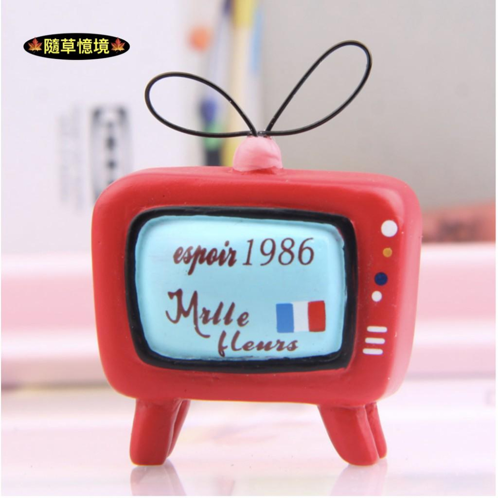 （高品質樹脂）法式小狗 沙發 電視 看電視小狗 苔蘚多肉清新花插道具 拍攝道具-細節圖8