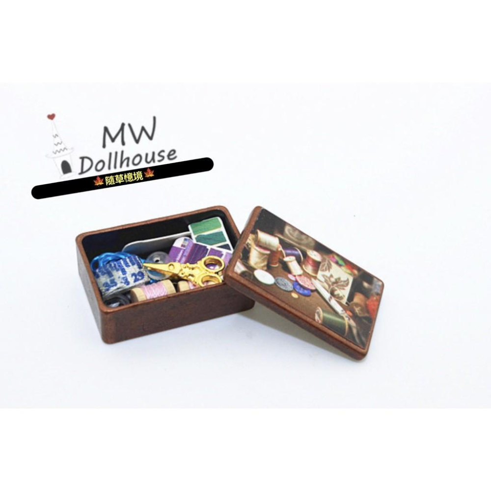 （全套入）迷你 針線盒 縫紉箱 縫紉盒 針線箱 裁縫盒微縮模型 食玩模型 微縮場景-細節圖2