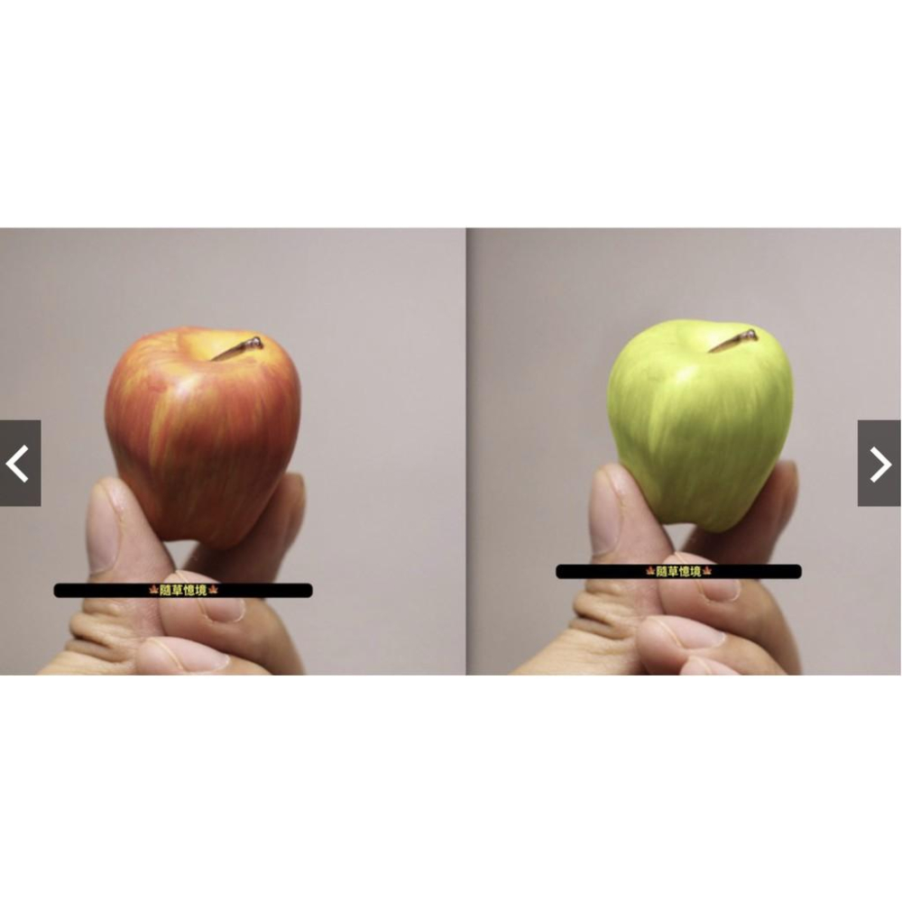 （1入/3入） 仿真微縮模型 小號 水果 紅蘋果 青蘋果 蘋果 apple 食玩 蘋果 實心 場景擺件 玩具-細節圖2
