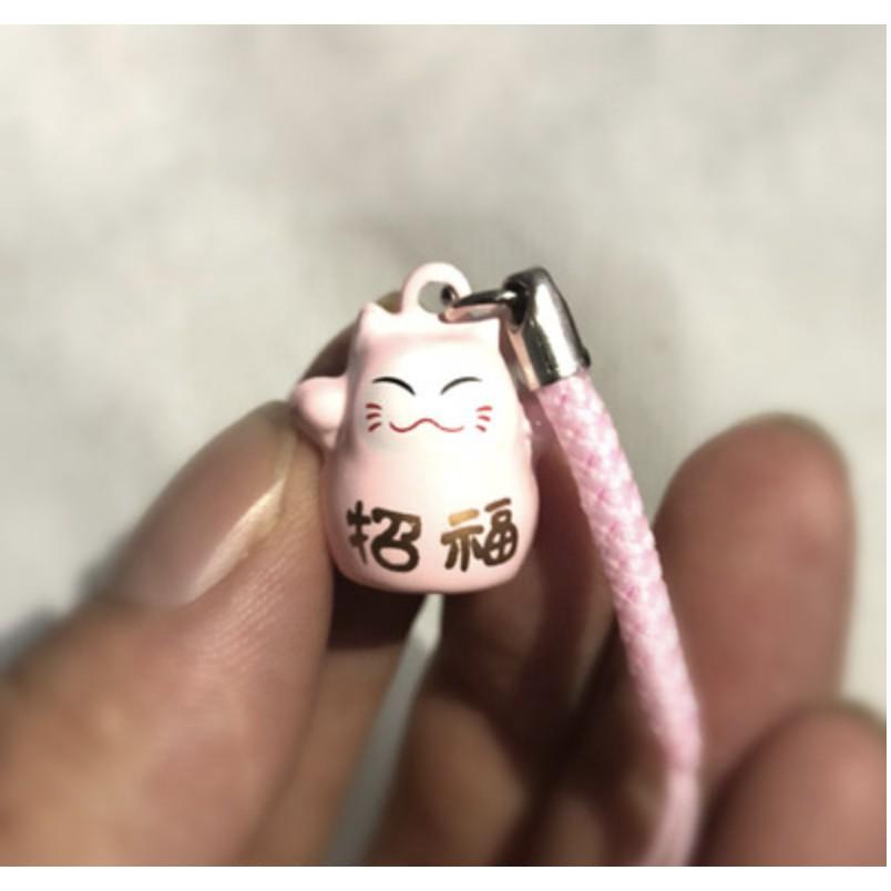 （超限量）日本正版散貨 小號 開運 招財貓 鈴鐺掛件 （晃動有響聲）祝福 祈福 轉運吉祥 掛飾-細節圖7
