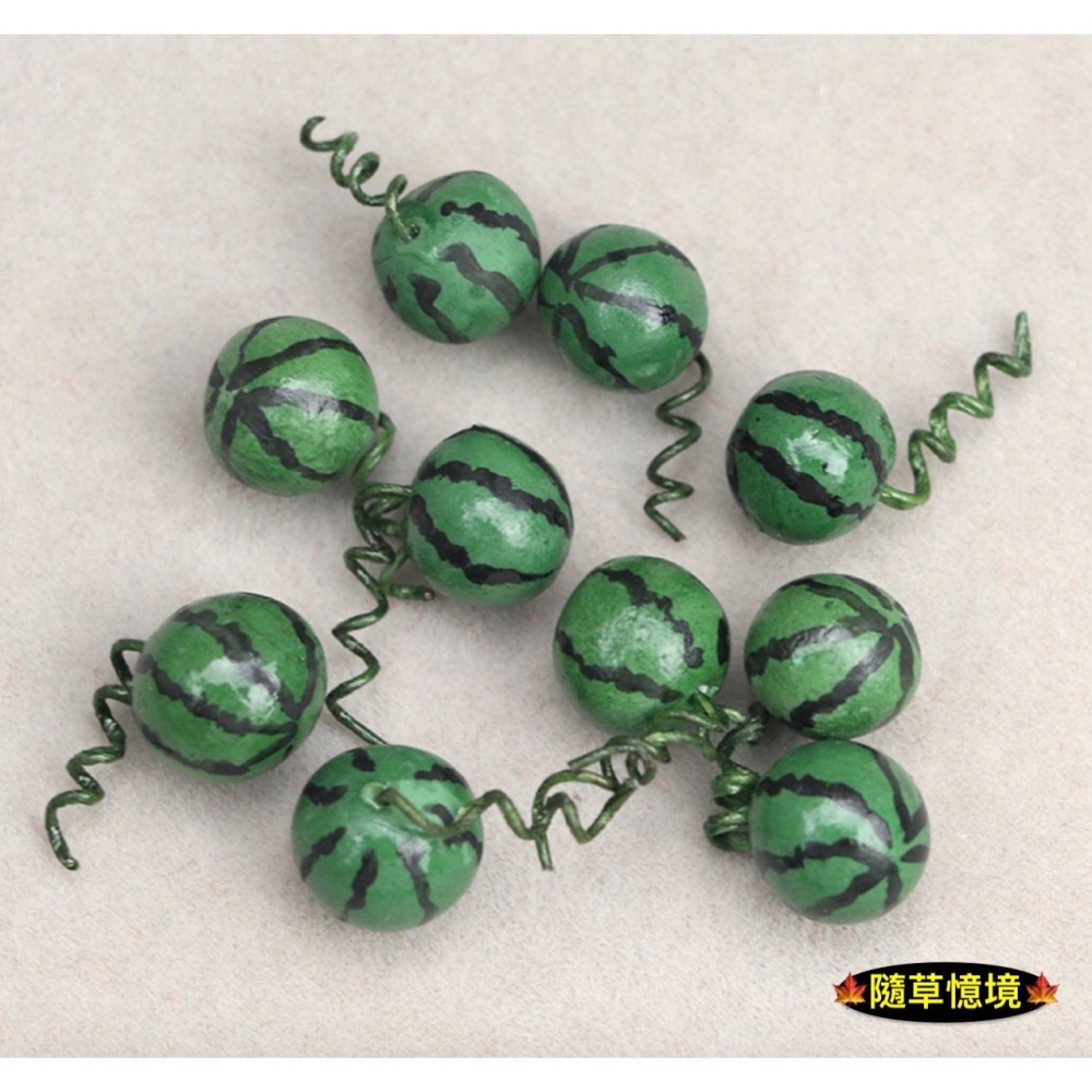 迷你仿真 西瓜 小玉西瓜 蔬果 微縮 模型 水果 娃娃屋 袖珍 食玩 微縮 微景觀 模型-細節圖2