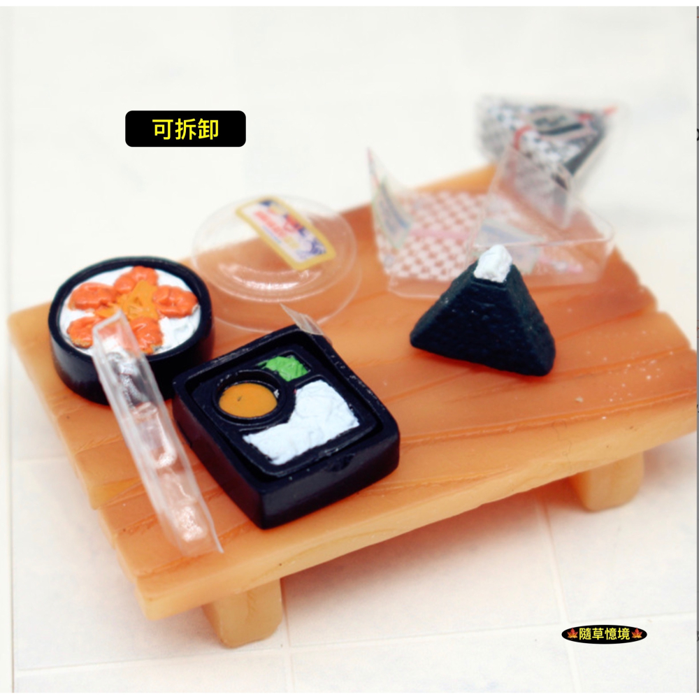 2件套迷你仿真 日式 三角飯團 飯團 壽司 便當 盒飯 桌台 桌子 娃娃屋 袖珍 食玩 微縮 微景觀 模型-細節圖3