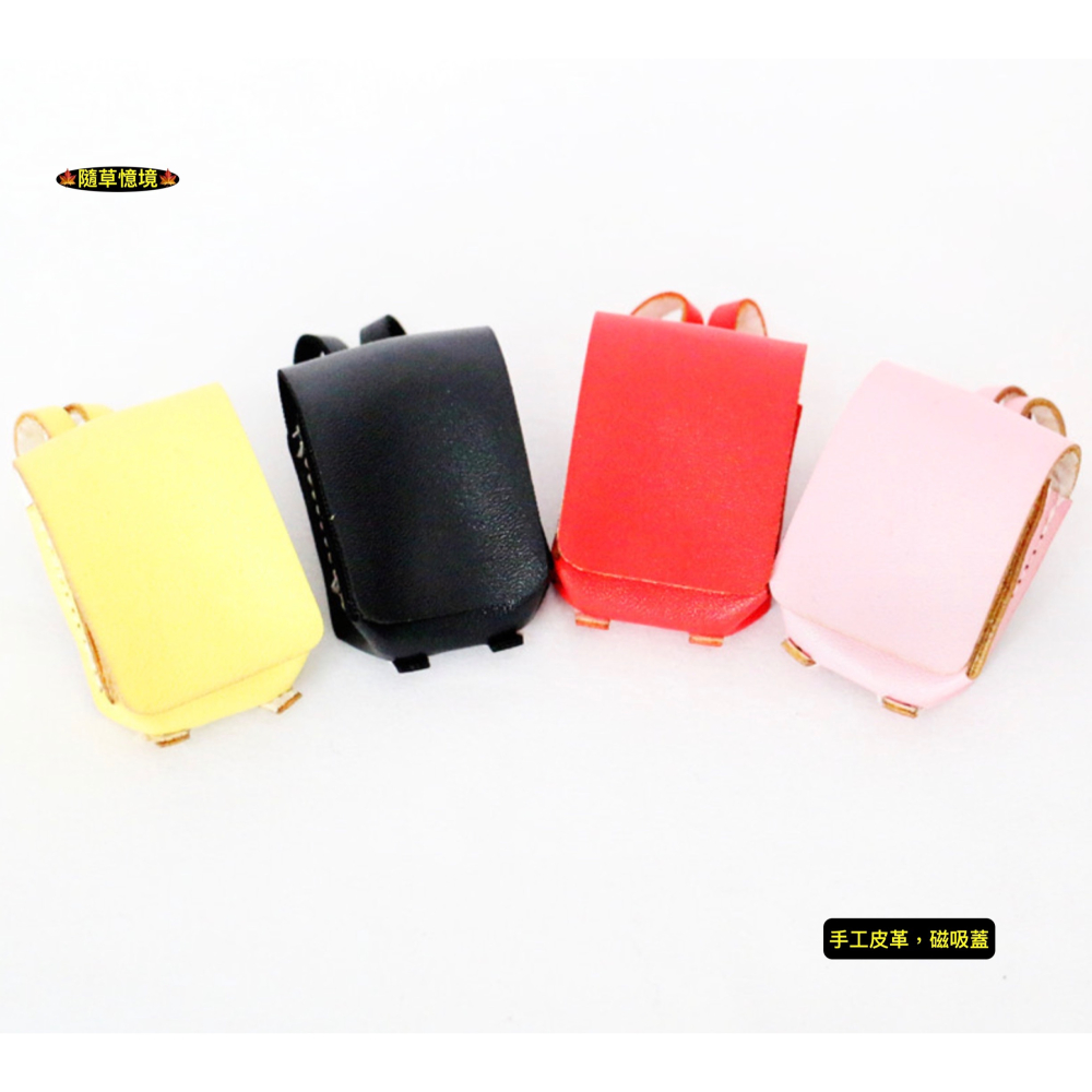 （皮革磁吸）迷你仿真 豬書包 12分 bjd 雙肩書包 書包 背包 娃娃屋 袖珍 微縮 食玩 微景觀 模型-細節圖2