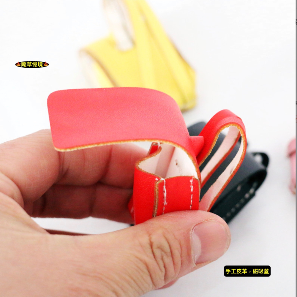 （皮革磁吸）迷你仿真 豬書包 12分 bjd 雙肩書包 書包 背包 娃娃屋 袖珍 微縮 食玩 微景觀 模型-細節圖5