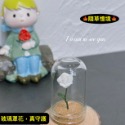 白色款（單花+玻璃罩+軟木塞）