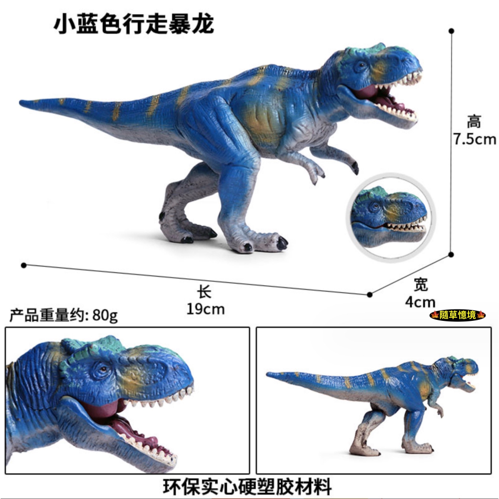 （5款高品質畫工）仿真 霸王龍 暴龍 恐龍 侏羅紀 實心 動物 動物模型 野生動物 兒童玩具 益智 公仔 SPG-細節圖4