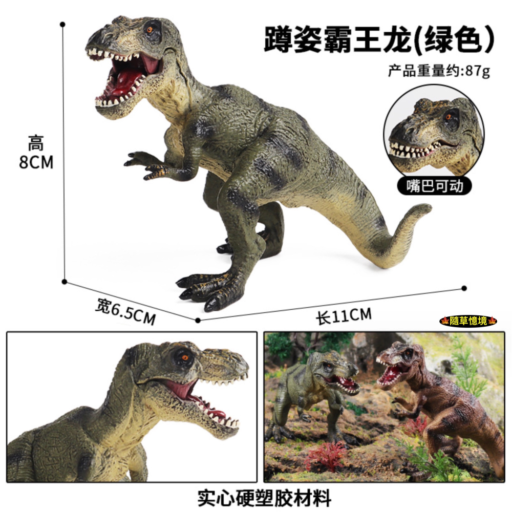 （5款高品質畫工）仿真 霸王龍 暴龍 恐龍 侏羅紀 實心 動物 動物模型 野生動物 兒童玩具 益智 公仔 SPG-細節圖7