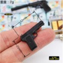 （2款極小合金）仿真 模型槍 手槍  玩具槍 槍枝 消音槍 娃娃屋 袖珍 微縮 食玩 微景觀 模型-規格圖9