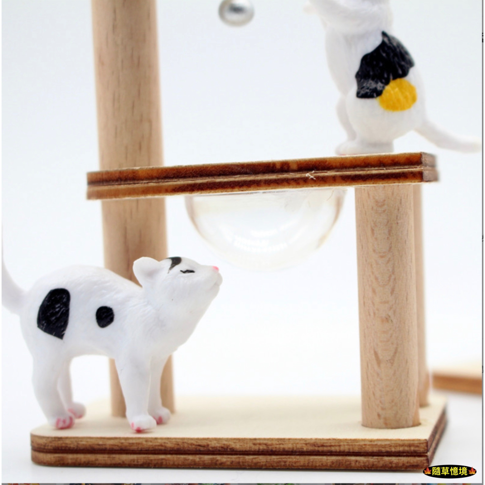 （木質手作）迷你仿真 貓台 貓抓 貓爬架 貓咪 玩耍 玩具 貓玩具 客廳 傢具 娃娃屋 袖珍 微縮 食玩 微景觀 模型-細節圖7