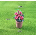 （2款高品質擬真）迷你 粉玫瑰 花盆 玫瑰花 盆栽 K129 微縮模型 食玩模型 微縮場景-規格圖5