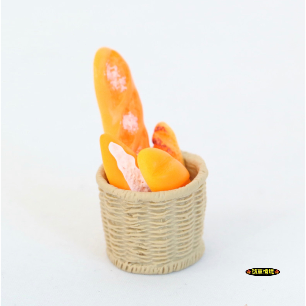 （5件套）迷你仿真 法棍 麵包 法國麵包 麵包籃 木框 木籃 烘培 娃娃屋 袖珍 微縮 食玩 微景觀 模型-細節圖3