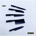 （合金5件套）迷你仿真 组合 刀具 菜刀 切刀 肉刀 刀 厨房用具 娃娃屋 袖珍 微縮 食玩 微景觀 模型-規格圖7