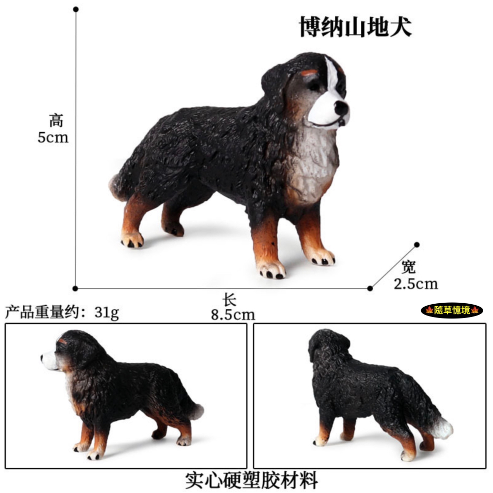 （高品質畫工）仿真 博納山 地犬 博恩山犬 寵物狗 小狗 狗狗 動物模型 野生動物 兒童玩具 公仔 SPG-細節圖7