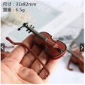 （3款套組）迷你仿真 麥克風 樂譜 大提琴 提琴 吉他 歌手 KTV 樂器 娃娃屋 袖珍 微縮 食玩 微景觀 模型-規格圖7