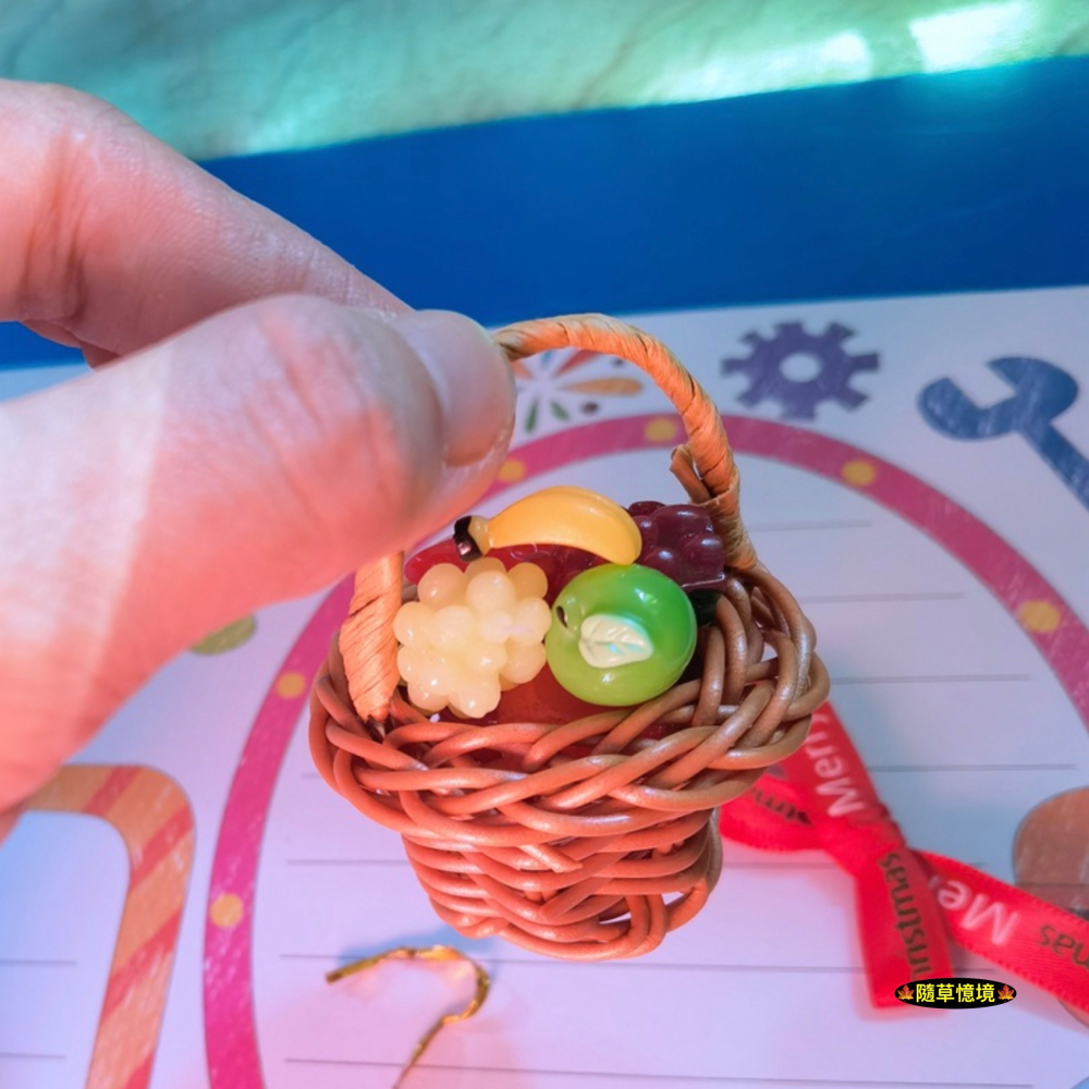 （可拆套裝）迷你仿真 綜合水果 水果籃 果籃 拜拜 水果 送禮 香蕉 手提籃 娃娃屋 袖珍 微縮 食玩 微景觀 模型-細節圖4