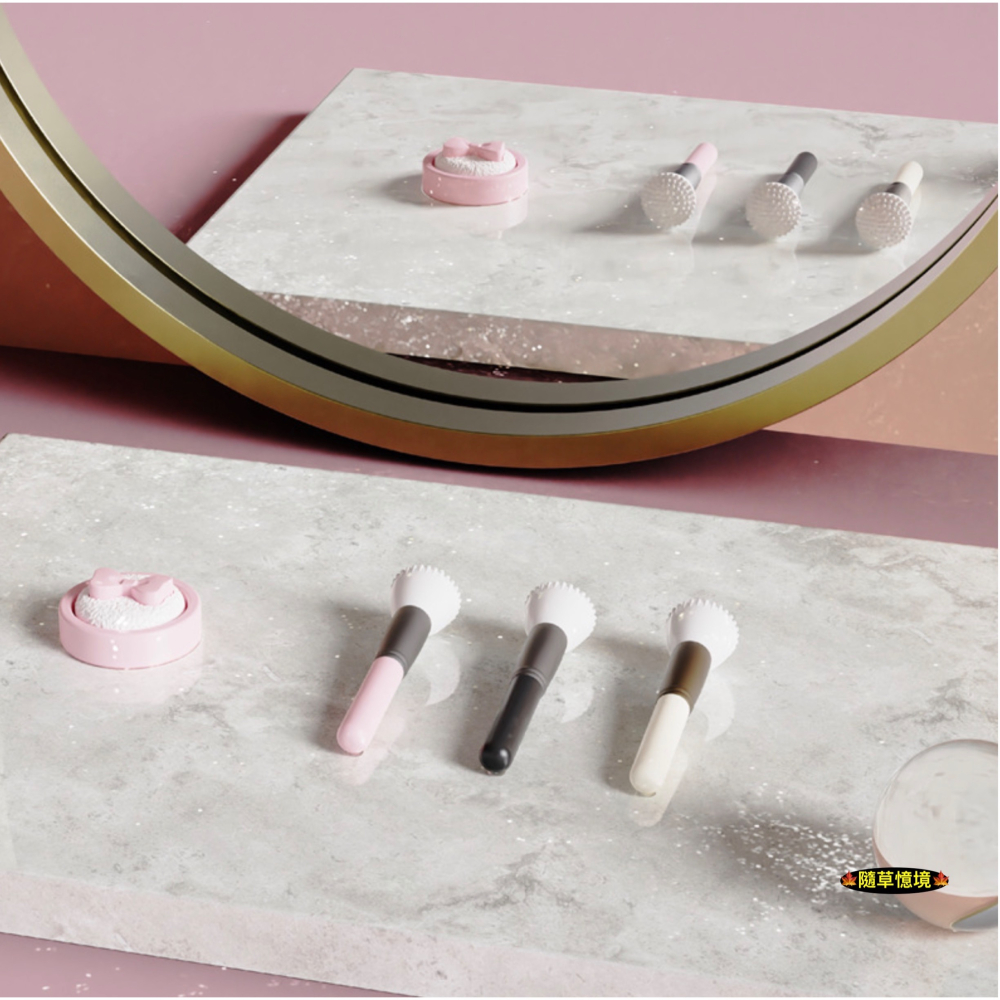 （3系列套裝）迷你仿真 化妝品 口紅 香水 粉餅 粉刷 化粧品 打底 娃娃屋 袖珍 微縮 食玩 微景觀 模型-細節圖4