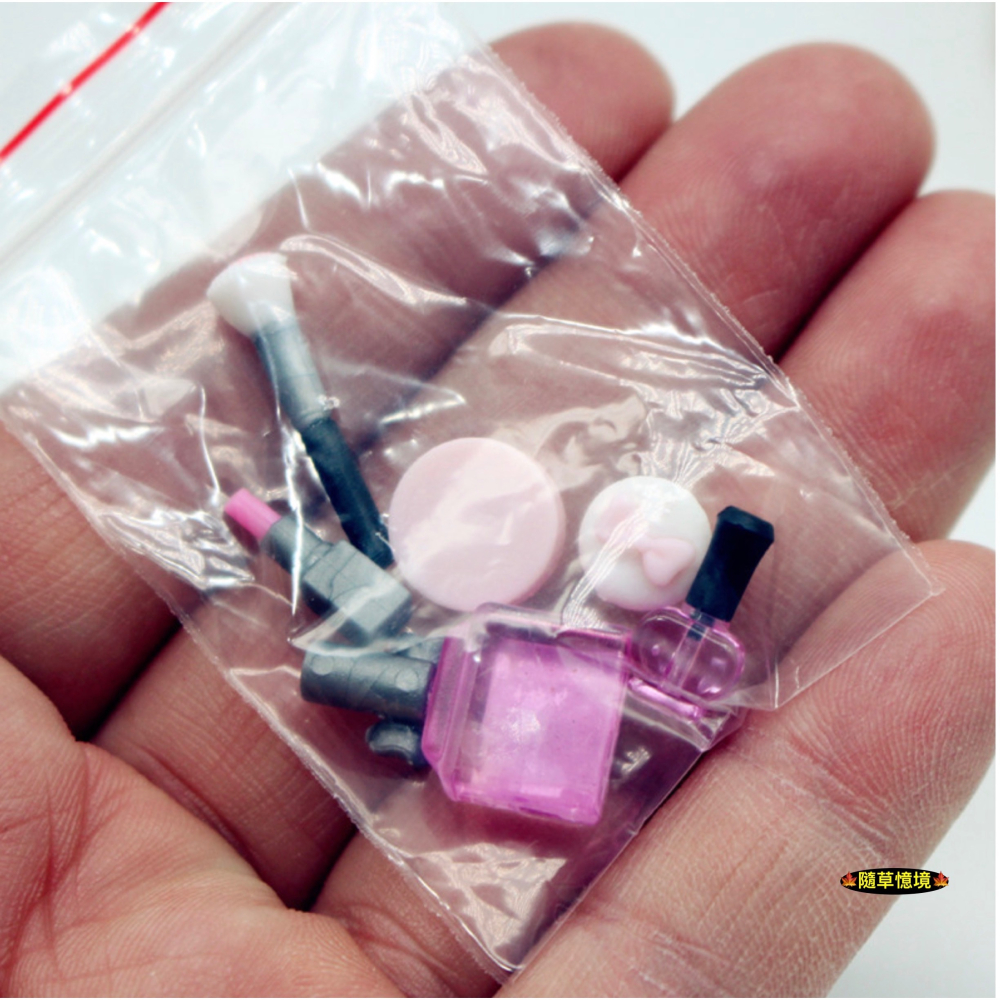 （3系列套裝）迷你仿真 化妝品 口紅 香水 粉餅 粉刷 化粧品 打底 娃娃屋 袖珍 微縮 食玩 微景觀 模型-細節圖8