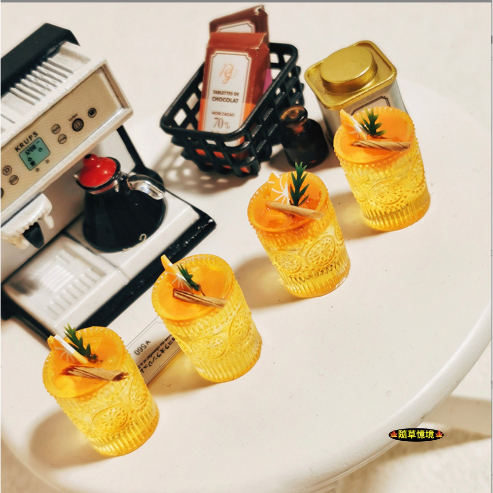 （1入/3入）迷你仿真 蜜香 水果茶 橙C 橙香 肉桂 茶飲 飲料 飲品 I338 娃娃屋 袖珍 微縮 食玩 微景觀模型-細節圖3