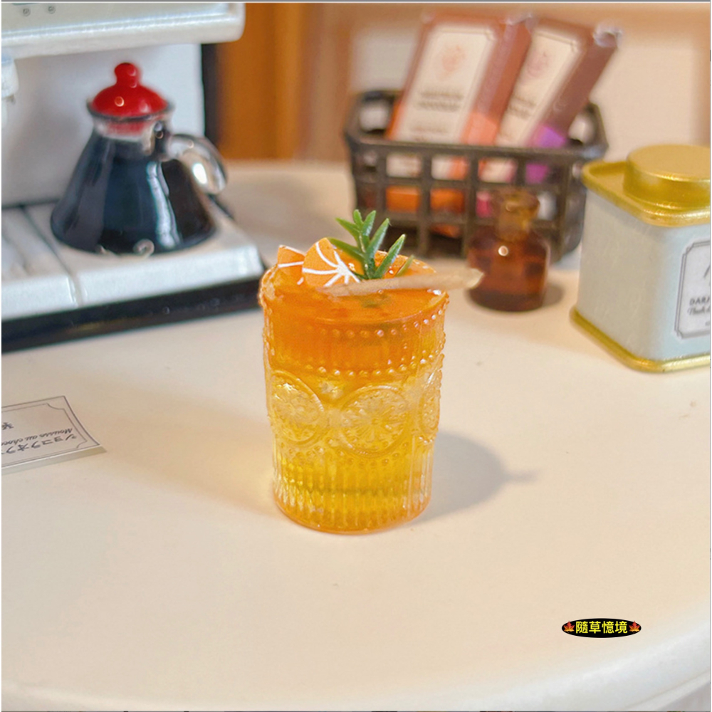 （1入/3入）迷你仿真 蜜香 水果茶 橙C 橙香 肉桂 茶飲 飲料 飲品 I338 娃娃屋 袖珍 微縮 食玩 微景觀模型-細節圖5