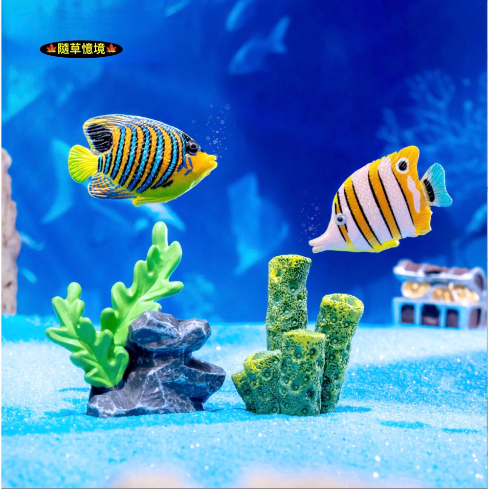 （7款）珊瑚 海草 海魚 小魚 魚 熱帶魚 珊瑚礁 釣魚 微景觀 水族箱 魚缸 海底 造景 裝飾 擺件-細節圖3