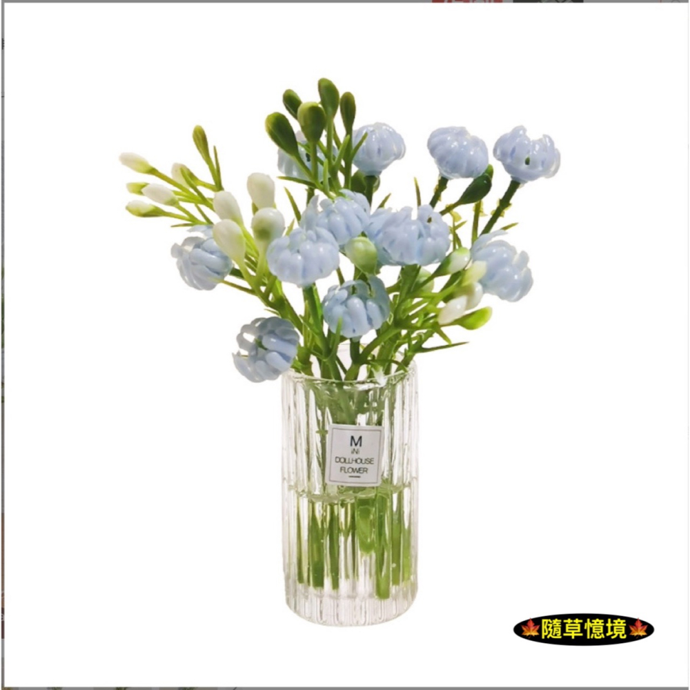 （四款）迷你仿真 桌花 花束 水培 盆栽 K158 花盆 花瓶 盆景 娃娃屋 袖珍 食玩 微縮 微景觀 模型-細節圖9