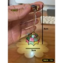 （2款可發光）迷你仿真 台燈 吊燈 檯燈 桌燈 led燈 彩燈 彩繪 彩虹玻璃 娃娃屋 袖珍 微縮 食玩 微景觀 模型-規格圖10