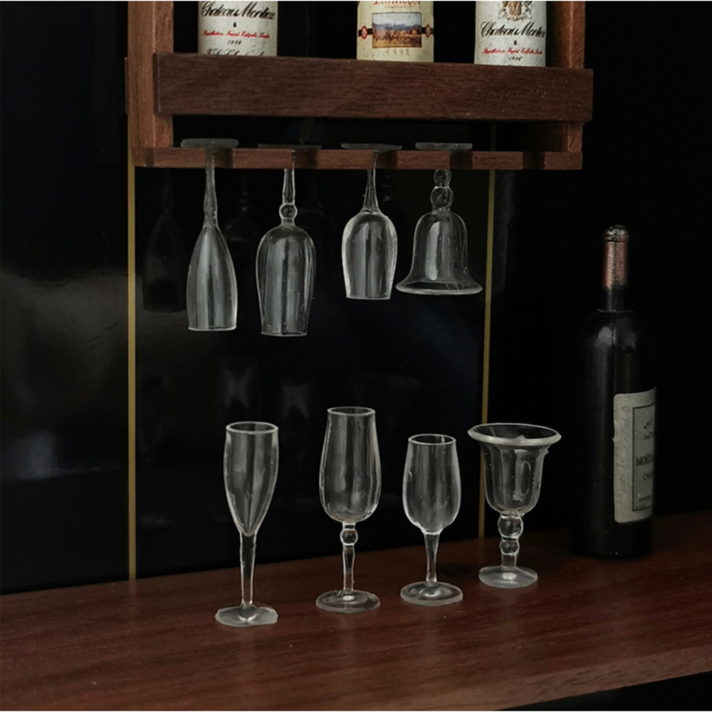 （4款式）迷你 d337 酒杯 模型 高腳杯 紅酒杯 香檳杯 空杯 杯子 飲料杯 微縮模型 食玩模型-細節圖3