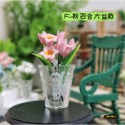 （8款高檔）迷你仿真 百合花 鬱金香 K156 花盆 盆景 白玉石 盆景 娃娃屋 袖珍 微縮 食玩 微景觀 模-規格圖10