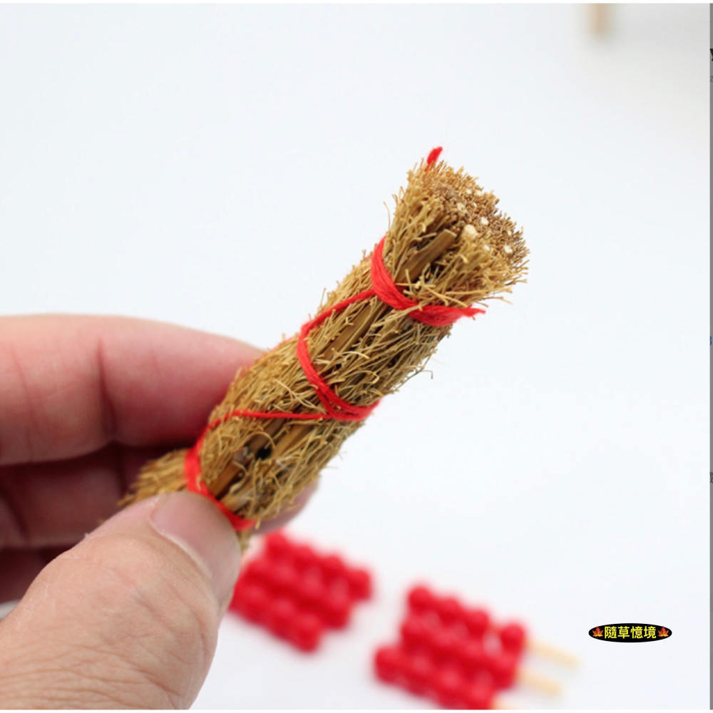 （全套7件組）迷你仿真 古早味 冰糖葫蘆 糖葫蘆 棒棒糖 糖果 桿子串 娃娃屋 袖珍 微縮 食玩 微景觀 模型-細節圖5