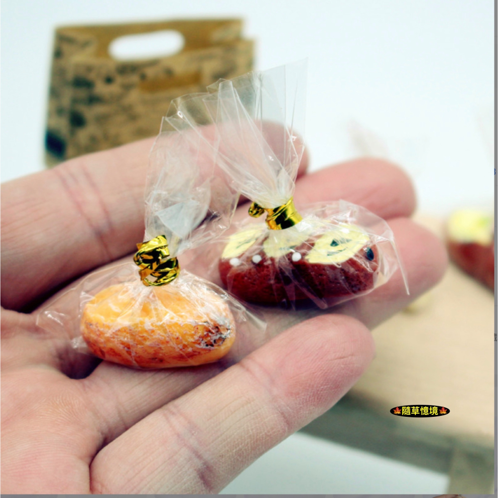 （4款袋裝）迷你仿真 蒜味 起司 椰子 奶油 麵包 西點麵包 烘培 娃娃屋 袖珍 微縮 食玩 微景觀 模型-細節圖2