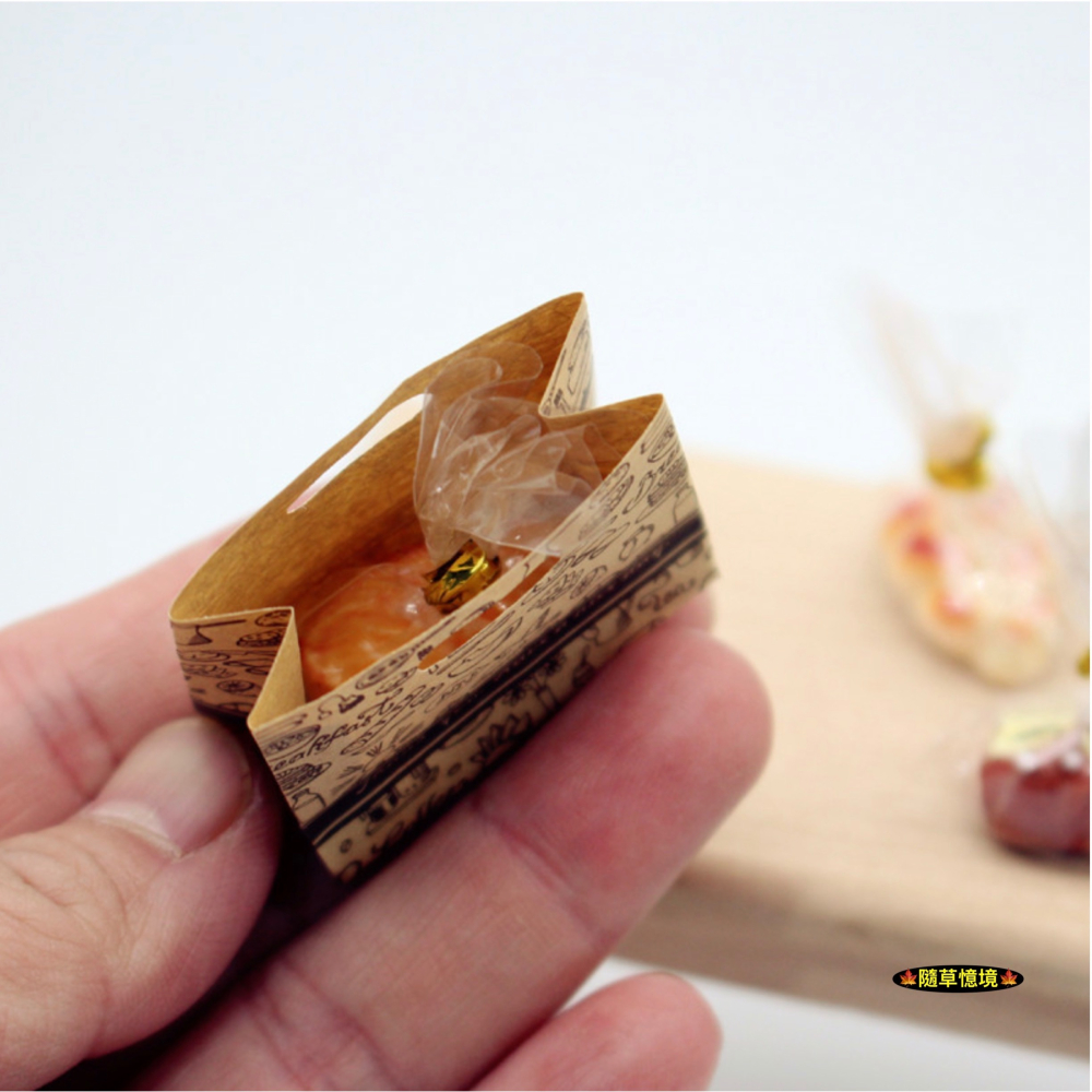 （4款袋裝）迷你仿真 蒜味 起司 椰子 奶油 麵包 西點麵包 烘培 娃娃屋 袖珍 微縮 食玩 微景觀 模型-細節圖7