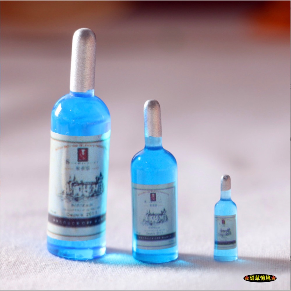 （三件套）迷你仿真 葡萄酒 紅酒 酒瓶 雞尾酒 英式 洋酒 烈酒 酒 娃娃屋 袖珍 微縮 食玩 微景觀 模-規格圖6