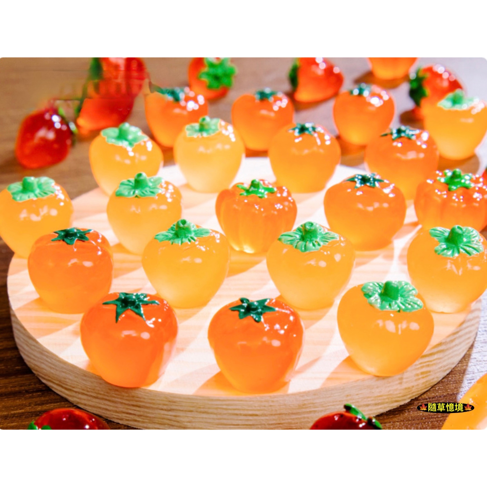 （17款夜光）迷你仿真 草莓 鳳梨 柿子 葡萄 蕃茄 南瓜 紅蘿蔔 桃子 香蕉 水果 蔬菜 食玩 娃娃屋 微景觀 模型-細節圖3