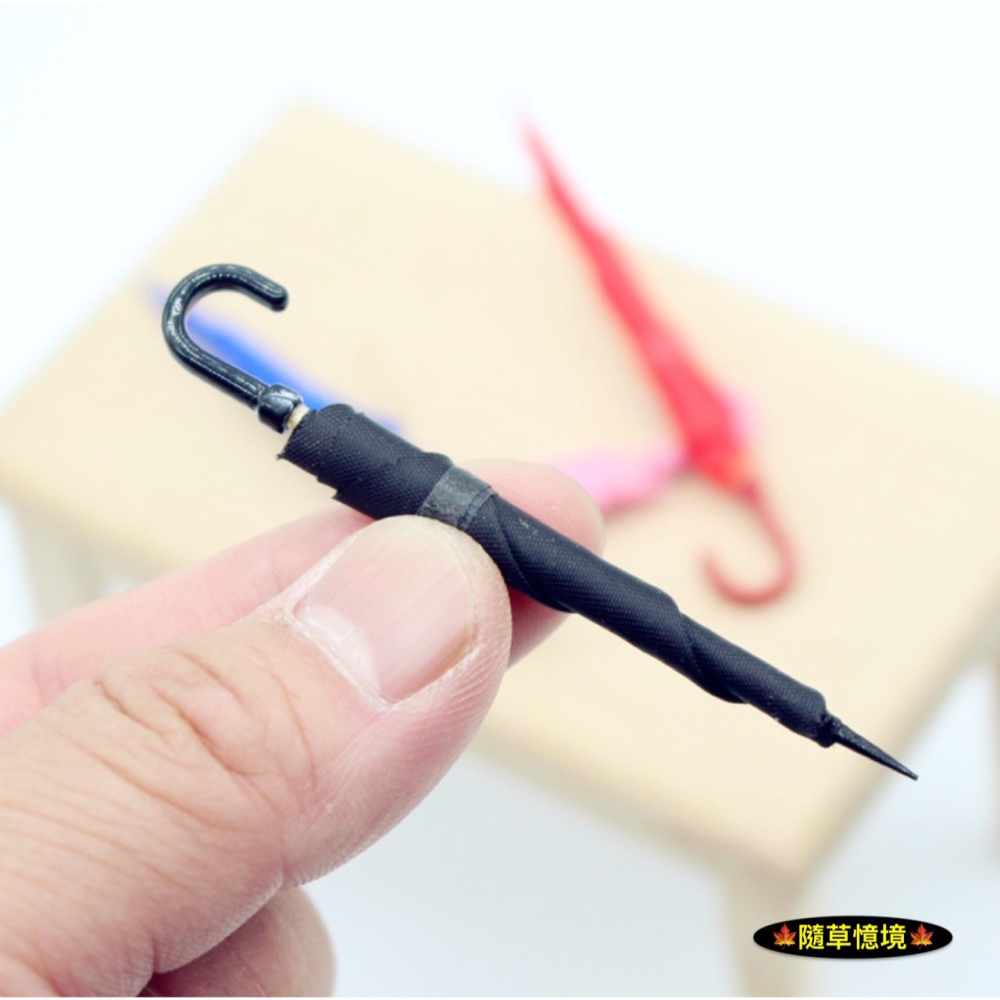 迷你仿真 彩色 雨傘 不可打開 復古 傘具 傘 雨具 陽傘 娃娃屋 袖珍 食玩 微縮 微景觀 模型-細節圖3