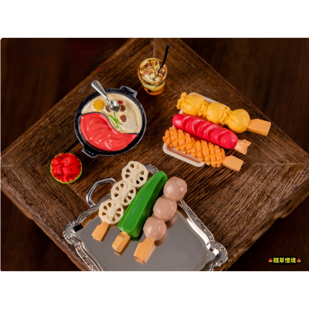 （9款）迷你仿真 關東煮 串燒 熱狗 貢丸 魚丸 秋葵 魷魚卷 黑輪 藕片 娃娃屋 袖珍 微縮 食玩 微景觀 模型-細節圖4