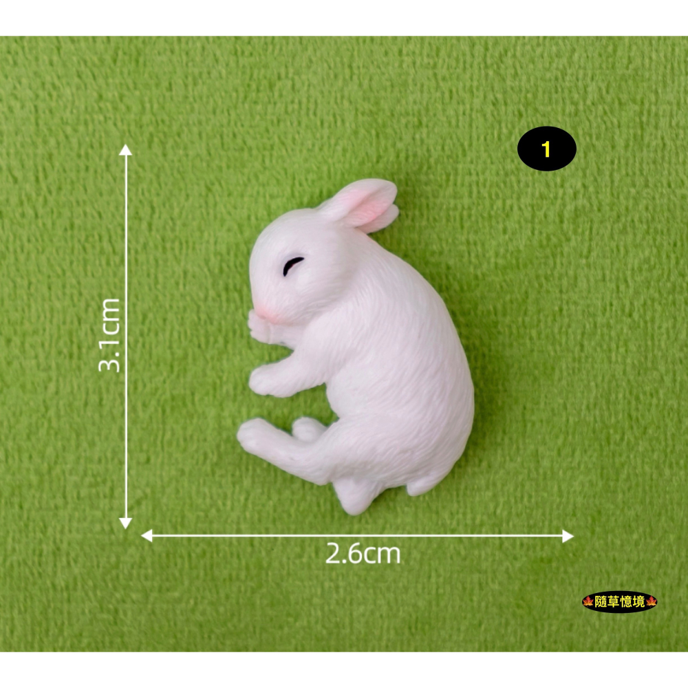 （4款）小白兔 兔子 抱抱兔 可愛 睡覺 兔 兔仔 苔蘚微景觀 園藝 盆景 小動物 娃娃屋 樹脂 擺件 公仔-細節圖8