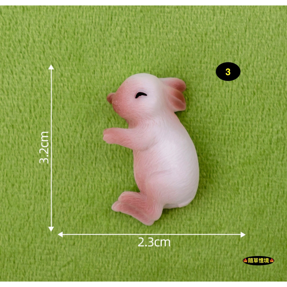 （4款）小白兔 兔子 抱抱兔 可愛 睡覺 兔 兔仔 苔蘚微景觀 園藝 盆景 小動物 娃娃屋 樹脂 擺件 公仔-細節圖10