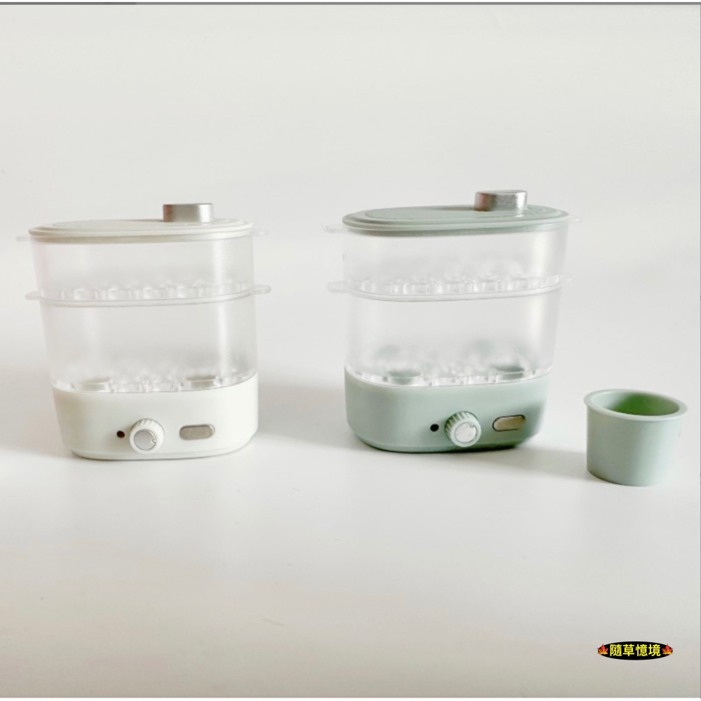 （可拆式）迷你仿真 電蒸鍋 蒸蛋器 蔬果機 蒸蛋機 煮蛋機 早餐 廚房 娃娃屋 袖珍 微縮 食玩 微景觀模型-細節圖3