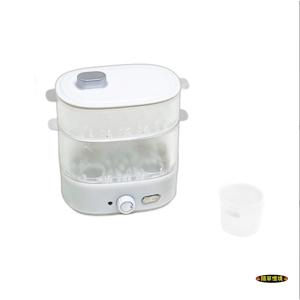 （可拆式）迷你仿真 電蒸鍋 蒸蛋器 蔬果機 蒸蛋機 煮蛋機 早餐 廚房 娃娃屋 袖珍 微縮 食玩 微景觀模型-細節圖7
