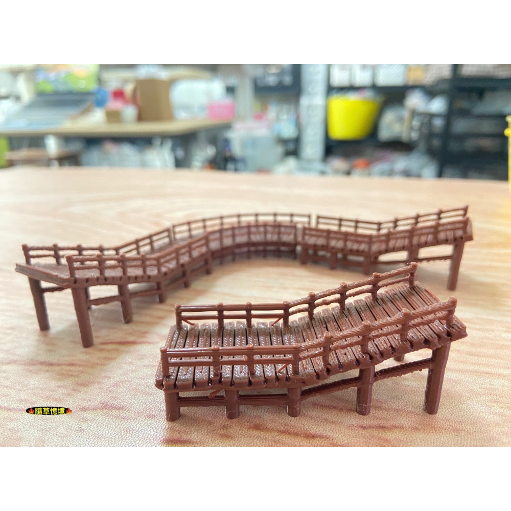 （4款）迷你仿真 曲橋 橋台 銜接橋廊 走廊 橋接平台 拱橋 橋 古建築 中國風 娃娃屋 袖珍 微縮 微景觀 模型-細節圖11