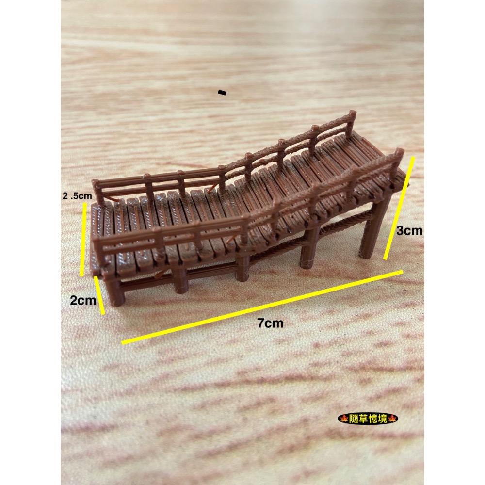 （4款）迷你仿真 曲橋 橋台 銜接橋廊 走廊 橋接平台 拱橋 橋 古建築 中國風 娃娃屋 袖珍 微縮 微景觀 模型-規格圖11