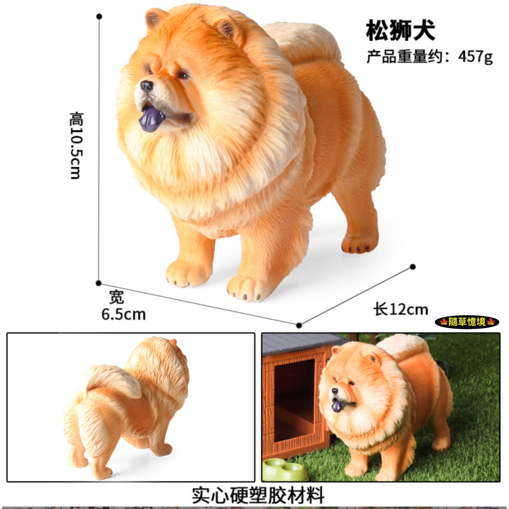 （高品質畫工）仿真 鬆獅犬 松獅犬 獅子犬 獢獢 小狗 狗狗 名犬 動物模型 野生動物 兒童玩具 公仔-細節圖2