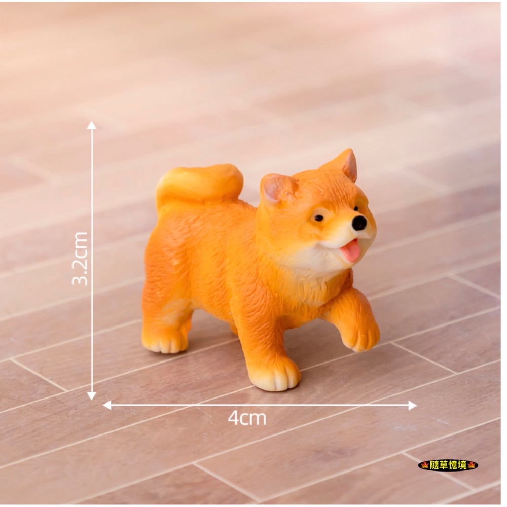 （6款）可愛 柴犬 黃柴 小狗 狗狗 廢柴 財犬 名犬 調皮 狗 娃娃屋 食玩 微景觀 微縮 盆景 魚缸 擺件 模型-規格圖11