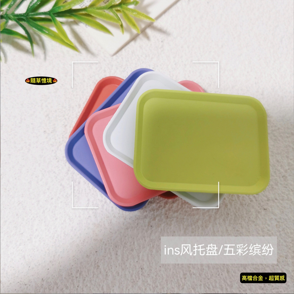 （高檔合金）迷你仿真 托盤 北歐風 餐盤 金屬托盤 收納盤 D162 娃娃屋 袖珍 微縮 食玩 微景觀 模型-細節圖3