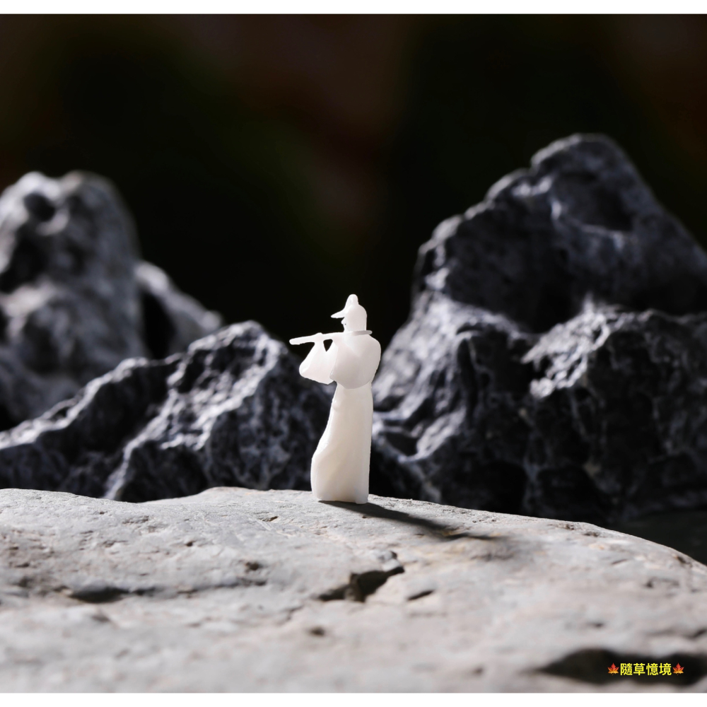 （3d列印超小）迷你 江湖 俠客 武俠 江南七怪 黃藥師 吹笛 吹簫 小人物 中國風 娃娃屋 袖珍 微縮 微景觀 模型-細節圖5