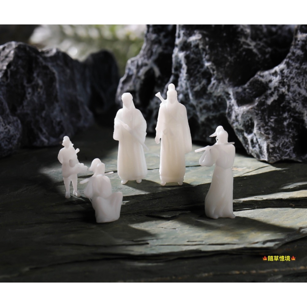 （3d列印超小）迷你 江湖 俠客 武俠 江南七怪 黃藥師 吹笛 吹簫 小人物 中國風 娃娃屋 袖珍 微縮 微景觀 模型-規格圖6