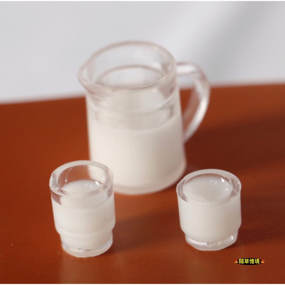 （六款式）迷你仿真 柳橙汁 開水壺 牛奶壺 果汁 牛奶杯 水杯 開水 水壺 食玩 娃娃屋 微縮場景 微景觀 模型-規格圖10