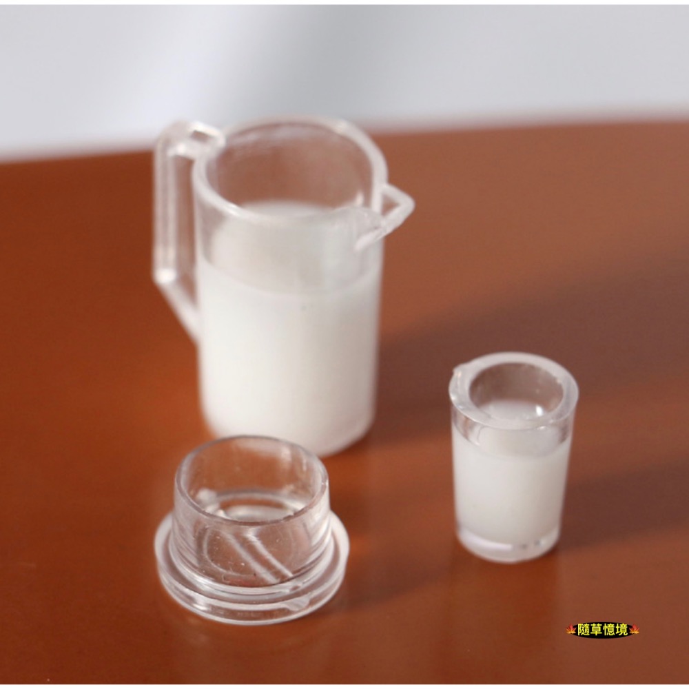 （六款式）迷你仿真 柳橙汁 開水壺 牛奶壺 果汁 牛奶杯 水杯 開水 水壺 食玩 娃娃屋 微縮場景 微景觀 模型-規格圖10
