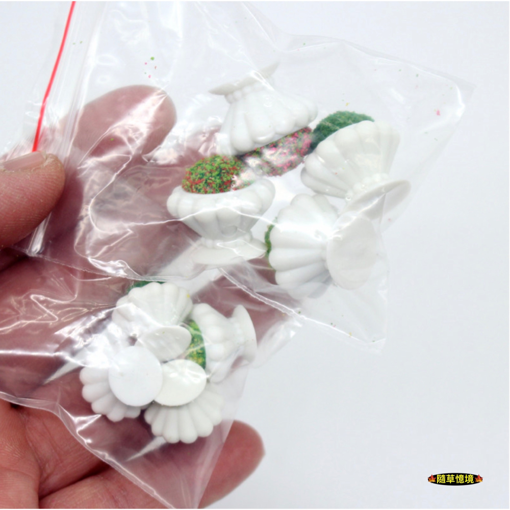 （8款）迷你仿真 花盆 盆栽 花壇 草壇 景觀花盆 室外綠植 植物模型 娃娃屋 袖珍 微縮 食玩 微景觀 模型-細節圖9